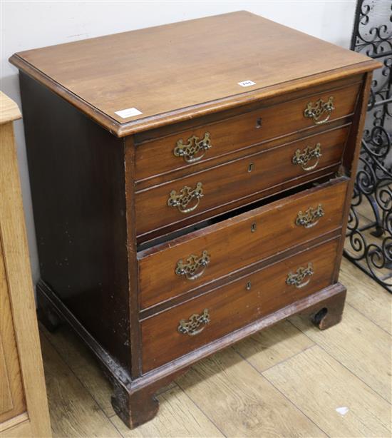 A George III mahogany commode	 W.68cm
